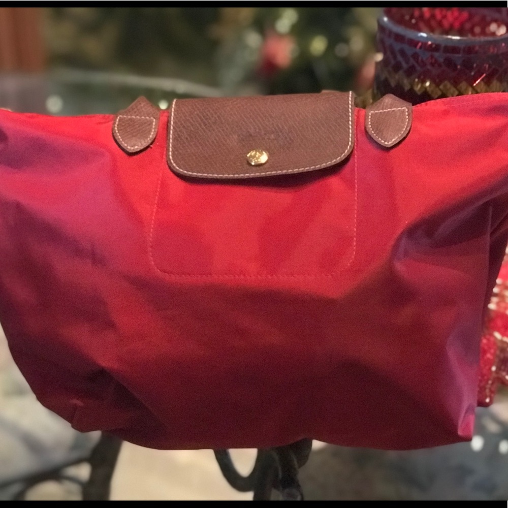 Longchamp Le Pliage Small Handbag NWOT RED - Picture 3 of 8